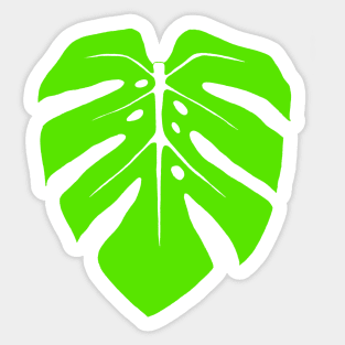 Chartreuse Monstera Leaf Sticker